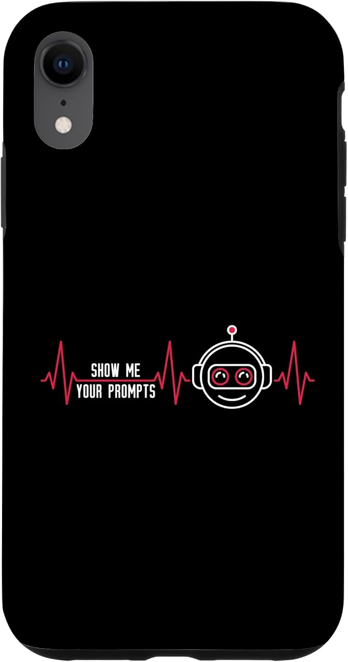 Show Me Your Prompts AI Artificial Intelligence Heartbeat Case for iPhone XR