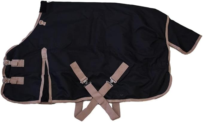 AJ Tack 1200D Waterproof Winter Pony Blanket - 300g Heavyweight Turnout with Fleece Collar, Shoulder Gussets & Tail Flap - Camouflage 56"
