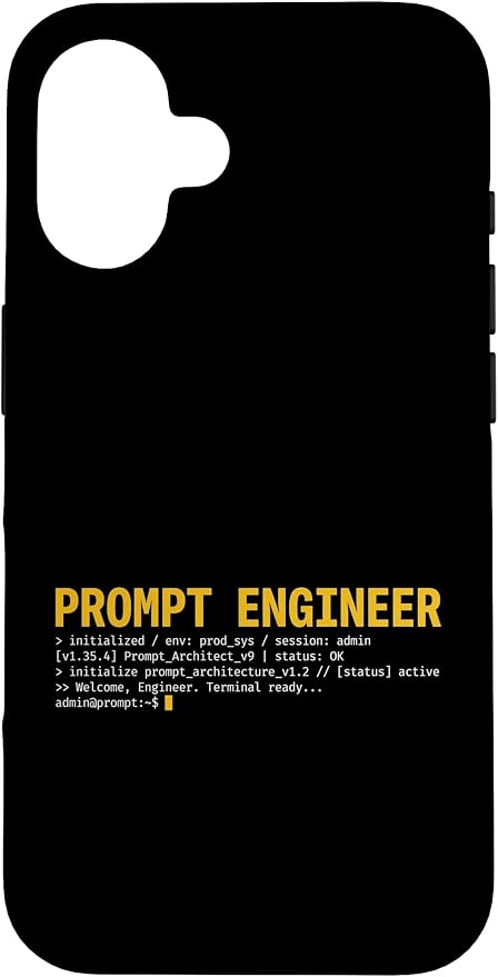 Prompt Engineer Terminal Screen AI Developer Software Coder Case for iPhone 16