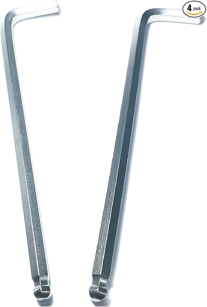 2pcs 5/16 Ball End Allen Wrench sets,5/16" Hex Key Wrench set,allen key Door Key L Shaped hex wrench set with Long Arm.