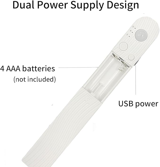 5V Motion Sensor COB LED Strip Lights 2P,Time-Delay and Brightness Adjustable,Two Power Supply Options: Batteries(Not Included) or USB,9.84FT/3M,Natural White 4000K,for Kitchen Cabinet