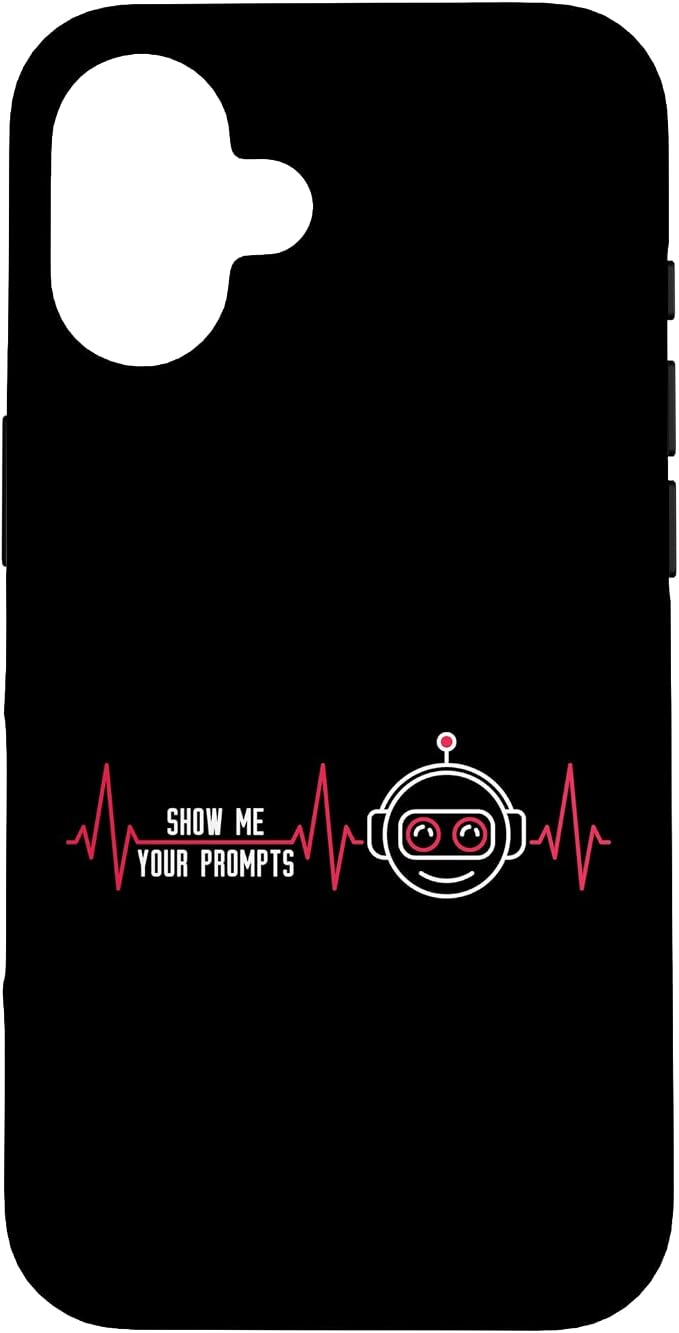 Show Me Your Prompts AI Artificial Intelligence Heartbeat Case for iPhone 16