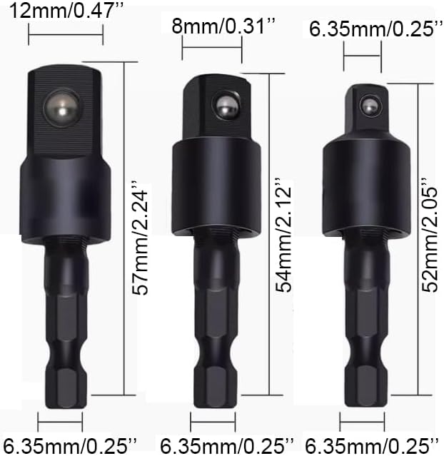17-Pieces Flexible Drill Bit Extension Set with 3 rotatable socket adapters, 2 hex shank 105째 right angle drill attachments, 10 short screwdriver bits, and a 90째 angled bit with a flexible extension