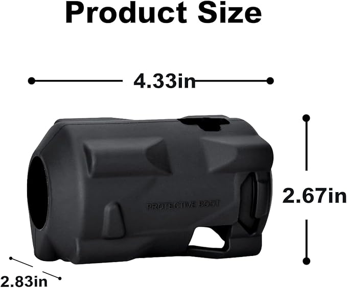 Rivershine Protective Rubber Boot Cover for 12V Stubby Impact Wrench, Heavy Duty Impact Driver Boot, Power Tool Protective Sleeve (1 Pack)
