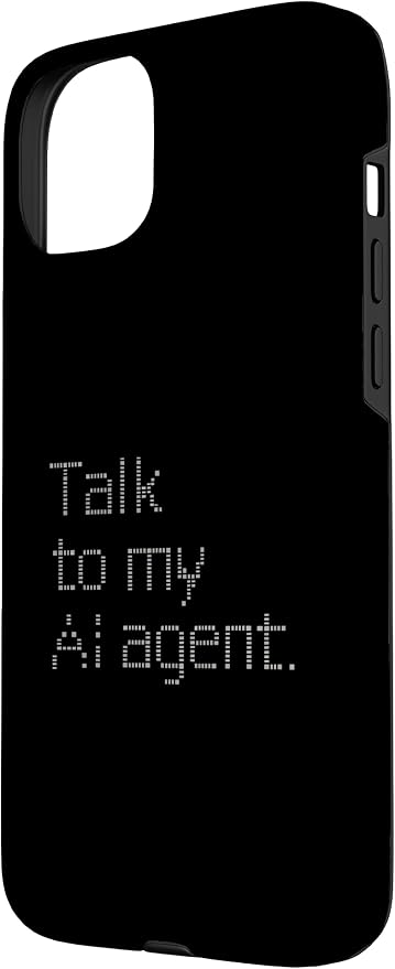 Talk to My AI Agent - Minimalist Tech Design Case for iPhone 15 Plus