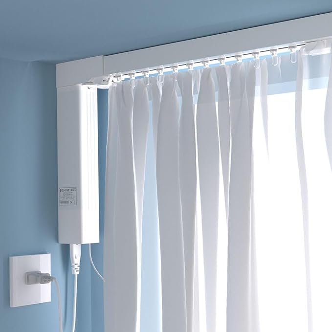 Matter-Certified WiFi Motorized Curtain Track, Smart Electric Curtains with Remote, Compatible with Apple Home, Alexa, Google Assistant, SmartThings (8.1m (318.8inch))