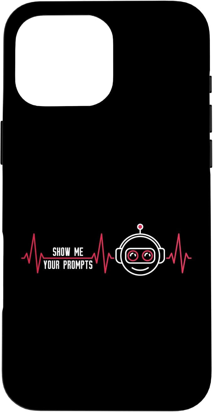 Show Me Your Prompts AI Artificial Intelligence Heartbeat Case for iPhone 16 Pro Max