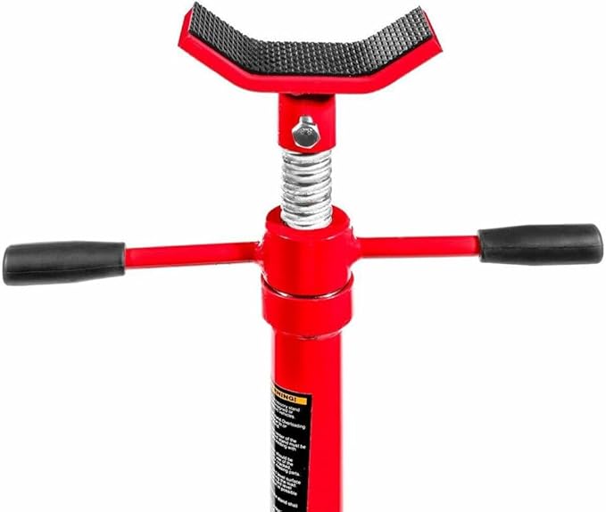 SCITOO Underhoist Support Stand Under Hoist Jack Stand Car Lift 0.5 Ton 1,000 lbs Capacity Supports Vehicle Spin Handle Self-Locking Threaded Screw Red