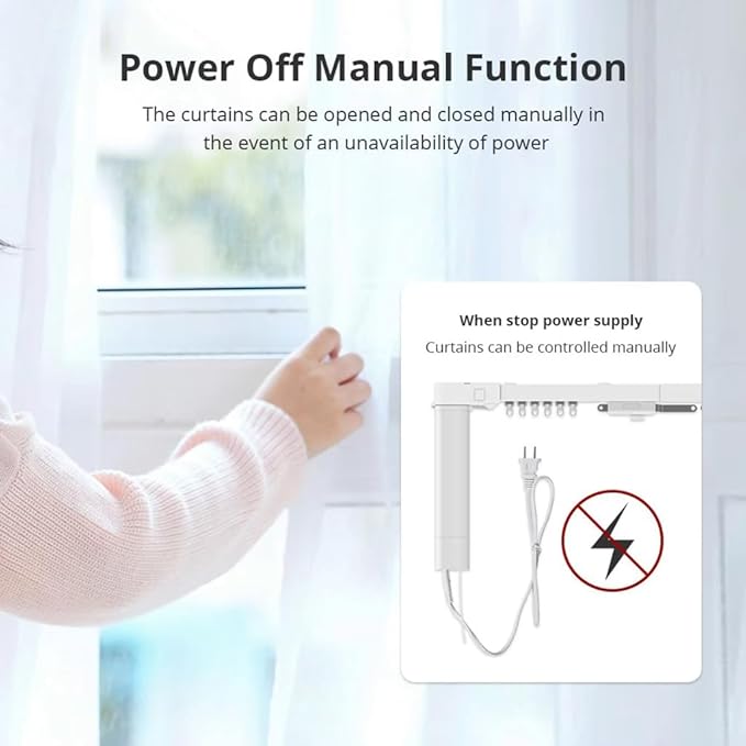 S Fold Motorized Curtain Track Kit with Remote, 1.8N Dry Contact Smart Curtain Opener System, Automatic Ripple Fold Drapery Rail for Hotel & Smart Home Integration (3.0 meters (118.1 inches))
