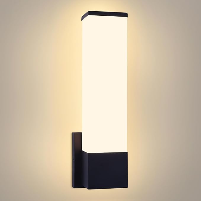 Kalium 14in Modern Wall Sconces, Dimmable Bathroom Vanity Lights, 3000K Warm White LED Indoor Sconces Lighting for Bathroom, Stairs, Living Room, Bedroom. Hardwired.