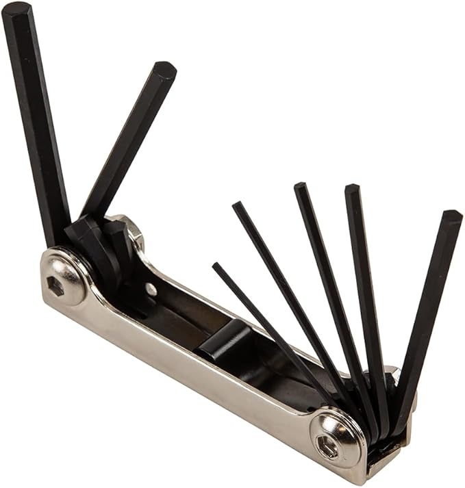 Klein Tools 70582 Folding Hex Key Set, 7-Key, Metric Sizes