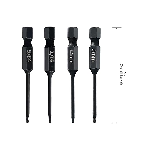 Ball End Hex Allen Wrench Drill Bit Set (24 Pack - Metric & SAE Sizes - Magnetic Tipped) - Hardened CR-MO Steel Hexagonal Bits - Perfect Replacement for Ball End Allen Wrenches & Hex Keys