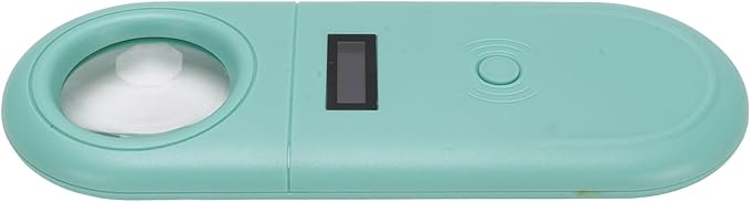 Pet Chip Reader Handheld with Magnifier and LED Light for Animal Identification Applications - USB Charging Portable Animal Chip Scanner for DogCatHorse - Green ABS Material