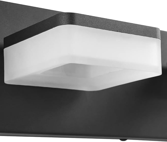3 Colors Dimmable Bathroom Light Fixtures Over Mirror, LED Black Vanity Lights, Acrylic Stainless Steel 6 Light Bathroom Vanity Light Fixtures, Adjustable 3000K/4000K/6000K, 360° Rotate