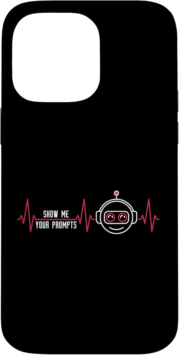 Show Me Your Prompts AI Artificial Intelligence Heartbeat Case for iPhone 14 Pro Max