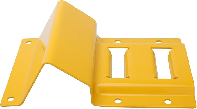 NovelBee Wheel Chock Tie Down Kit, Trailer Tie Down System for UTV, ATV & Mower (Yellow Wheel Chock & Yellow Strap)