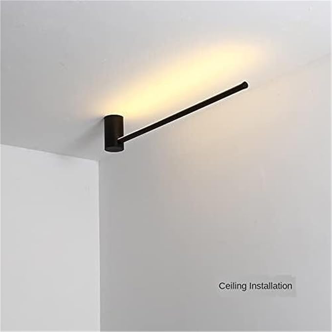 Living Room Minimalist Background Wall Decoration Bedroom Bedside Linear LED Wall Lamp Ceiling Light(White Light,60cm)