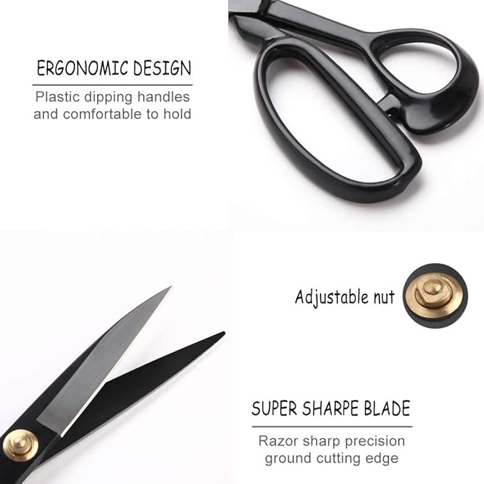Fabric Scissors - 8 Inch Sewing Dressmaking Scissors Tailor's Dressmaker Shears for Cutting Fabric, Clothes, Leather, Raw Materials