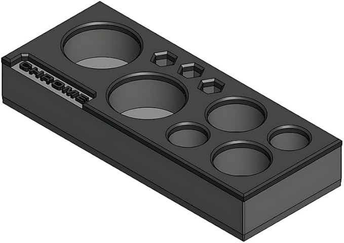 MagAttach Chrome Adapter and Short Extensions Magnetic Interconnecting Organizer Tray (Grey/Black)