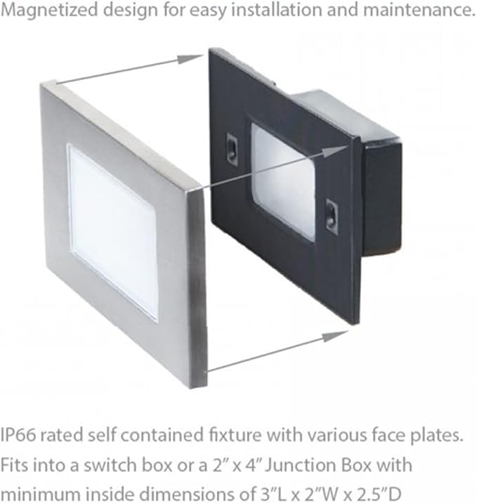 WAC Landscape Lighting, LEDme 120V LED Horizontal Scoop Indoor and Outdoor Step and Wall Light 3000K Built-in LED in White