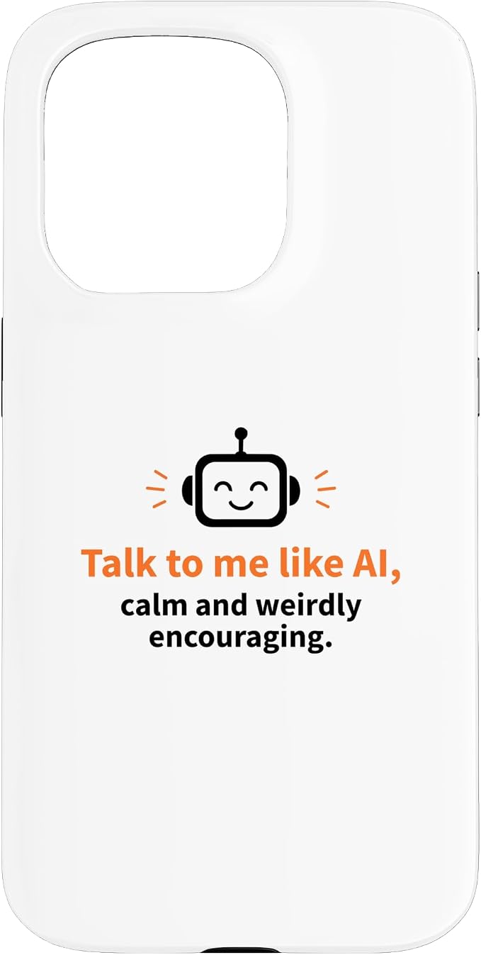 AI Robot Calm Encouraging Tech Support Case for iPhone 15 Pro