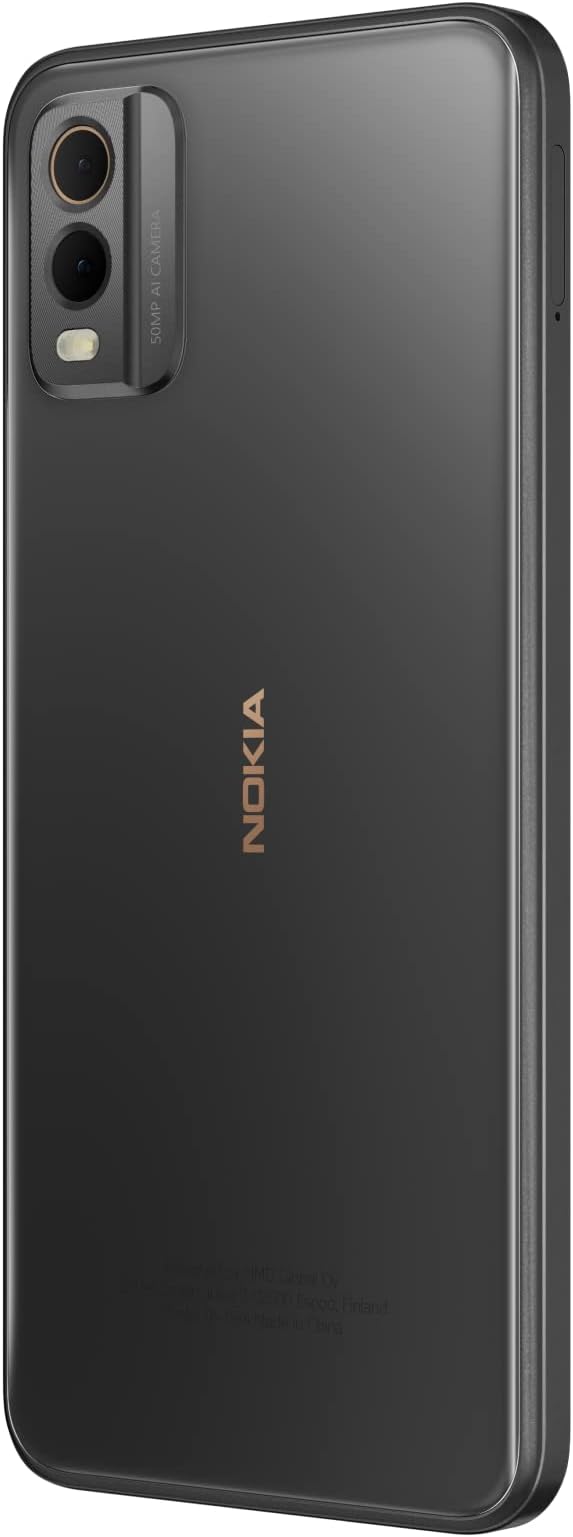 Nokia C32 | Android 13 | 3-Day Battery | Dual SIM | 50MP Dual Camera | 4/128GB | 6.5-Inch Screen | Unlocked GSM Smartphone | Not Compatible with Verizon or AT&T | Charcoal