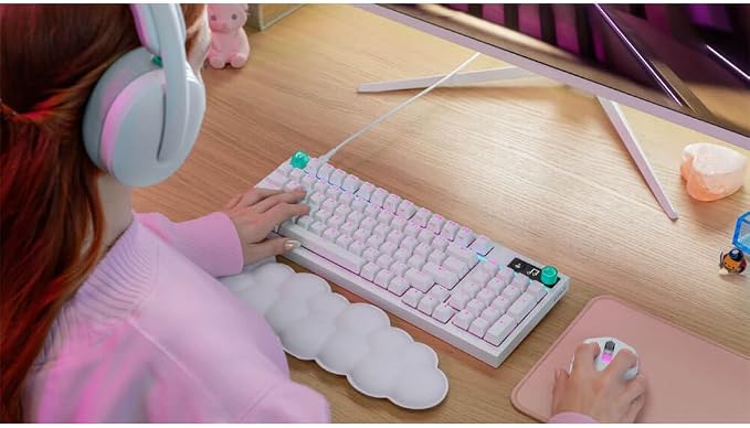 Logitech G316 X 98 MechanicalGaming Keyboard (Tactile) - White | Hot-Swappable Tactile Mechanical Switches, Gasket Design, PBT Keycaps, <8Khz, LIGHTSYNC RGB, Dot-Matxix LED Display, USB-C