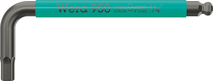 Wera - 05022641001-950/9 Hex-Plus Multicolour Imperial 3 L-key set, imperial, BlackLaser, 9 pieces