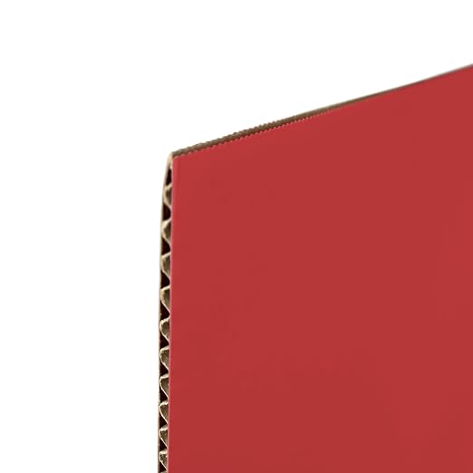Flipside Products 18”x 48” Red Study Carrel, Privacy Boards, Student Privacy and Focus Booth for The Classroom, Desk Divider Cubby for Tests, Made in USA - 24 Pack