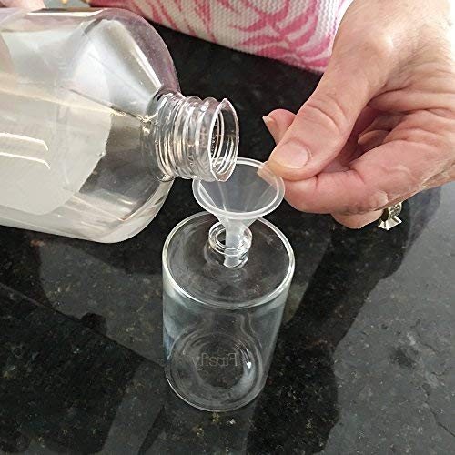 Firefly Fuels Mini Funnel Set – 6-Pack Plastic Small Funnels for Filling Small Bottles, Oil Candles, Glitter, Sand Art, Beads, and Kitchen Use – 2 Sizes Included for Fine Powders, Liquids, and Crafts