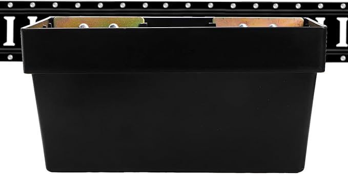 ZOOFOX E-Track Basket, Heavy Duty E-Track Storage Bin for E-Track System, E Track Accessories Hanging Box for Enclosed Trailer, Garage and Workshop
