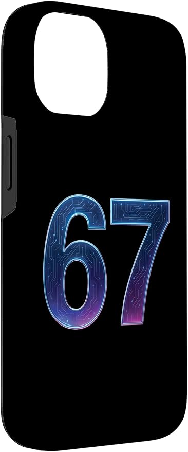 67 Meme Ai Quantum Number 67th Six Seven Tech Digital Future Case for iPhone 14