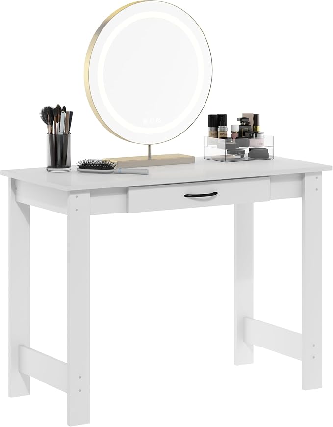 Furinno Jaya Writing Desk with Drawer, White