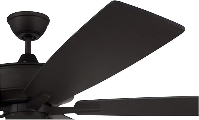 Craftmade S104ESP5-60ESPWLN Super Pro 60" Ceiling Fan with LED Lights & Pull Chain, 5 Reversible Espresso/Walnut MDF Blades, Espresso