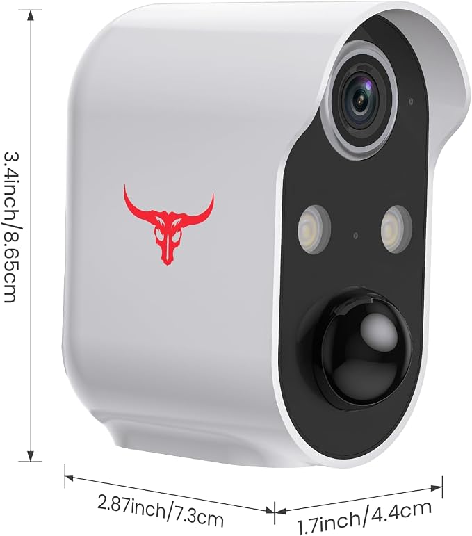 1080P Wireless Security Camera Outdoor, Battery Powered, AI Human Detection, Color Night Vision, 2-Way Audio, IP65 Waterproof, 2.4G Wi-Fi, Cloud Storage (1 Spotlight)