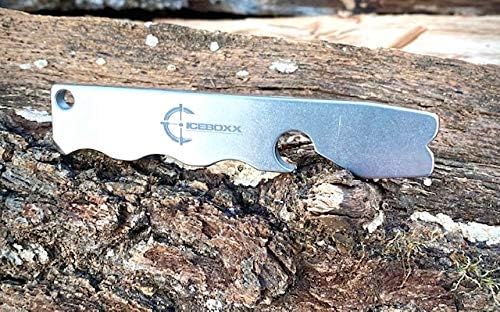 Iceboxx Pry Bar – EDC 4 Inch Titanium Mini Pry Bar Tool – Multipurpose Tool for DIY Enthusiasts, Prime Professional Use – Innovative Tools Pocket Clip, Bottle Opener, Lanyard Hole Every Day Carry