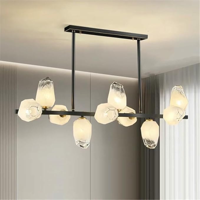 Pendant Lights Nordic Smart Home Decoration Pendant Light, Living Room Dining LED Indoor Lighting Fixtures,Elegant(Cold White,Blacks 10heads)