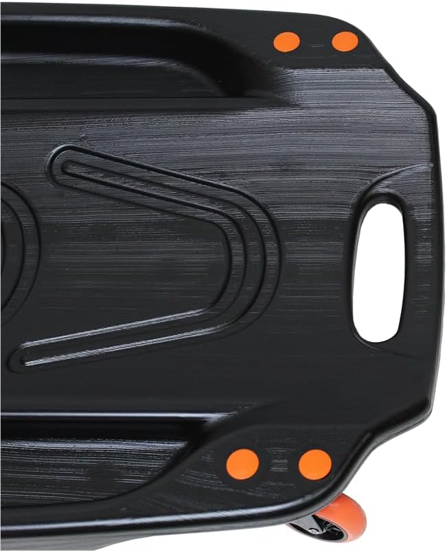 K Tool International XD74942 42" Automotive Creeper: High-Density Polyethylene Body, 440lb Capacity, Six 3" Swivel Casters, Ergonomic Head/Neck Pads, Dual Tool Trays, Low Profile Garage Design