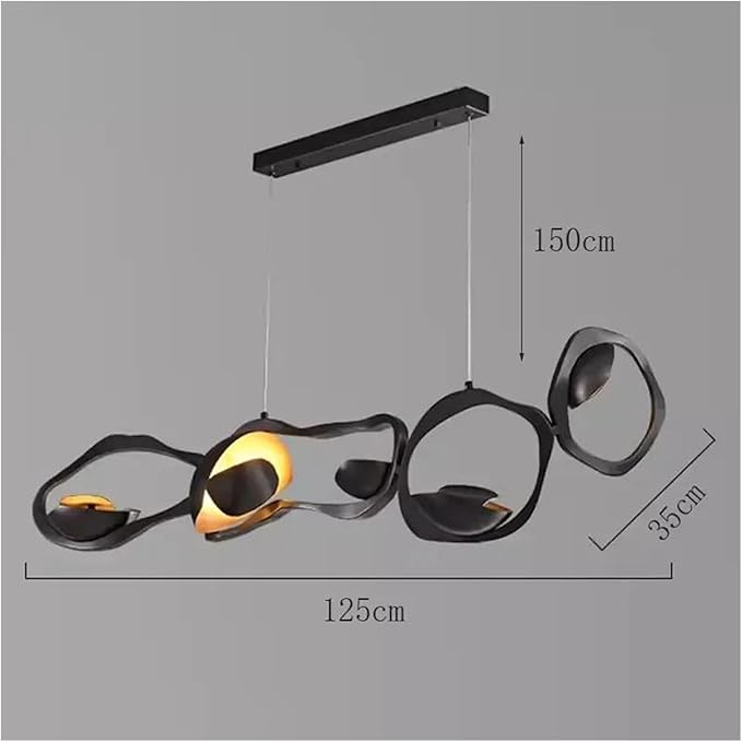 Modern Home Decor Led Lights Pendant Light Lamps for Living Room Chandeliers for Dining Hanging Indoor Lighting,Modern LED Chandelier(APP with RC Dimmable,Length 125)