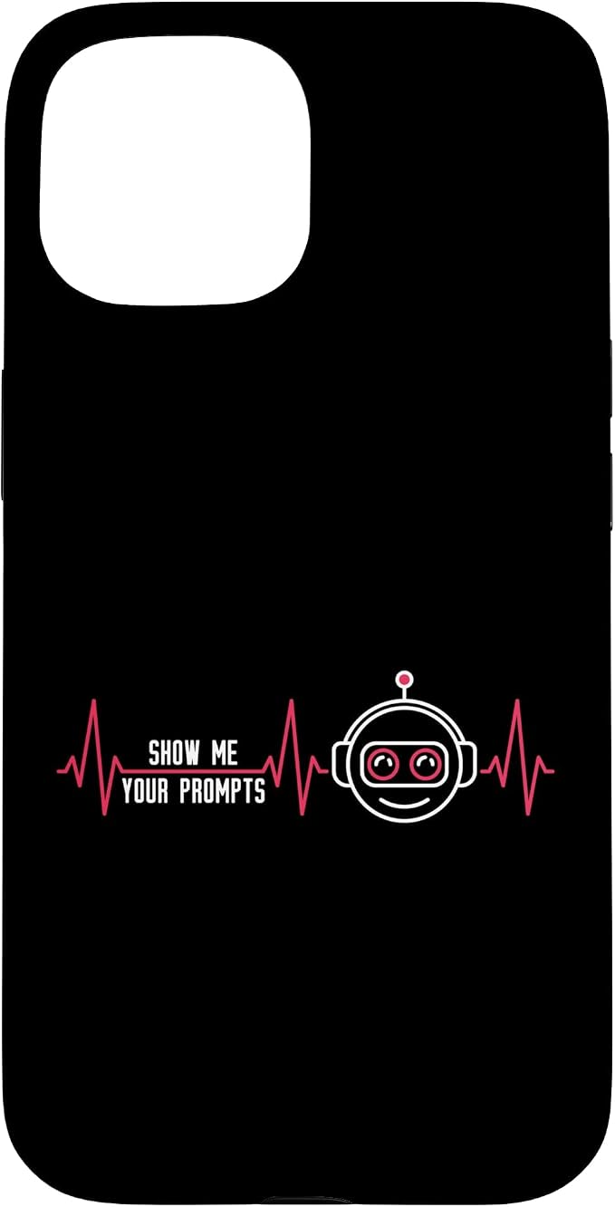 Show Me Your Prompts AI Artificial Intelligence Heartbeat Case for iPhone 15
