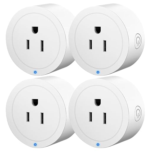 Smart Plug, Wi-Fi Outlet Socket Compatible with Alexa and Google Home, Automate APP, Timer Function, Voltage Measurement Function, (4 pcs)