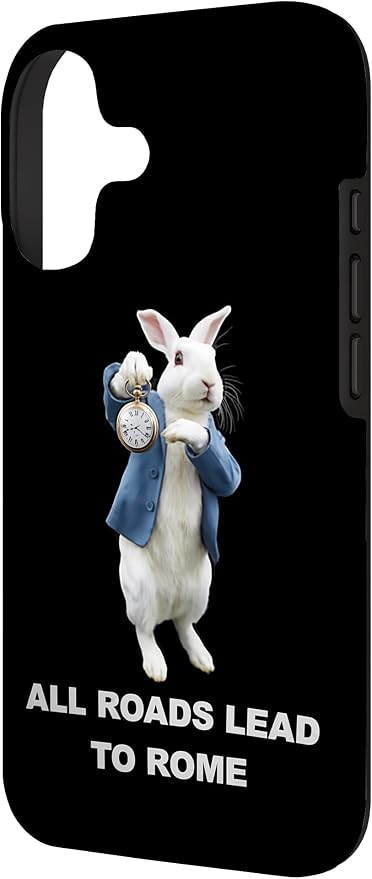Funny AI Rabbit Meme Tshirt - All Roads Lead to Rome Humor Case for iPhone 17