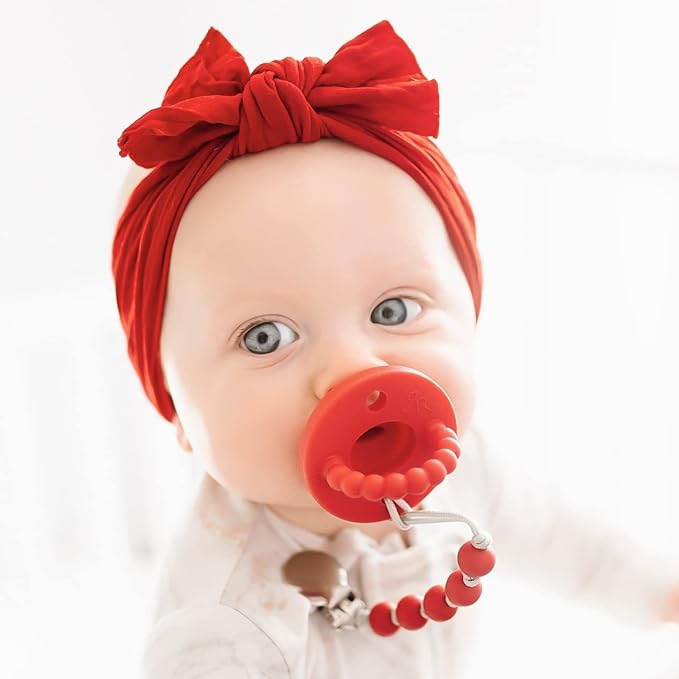Ryan & Rose Cutie PAT Pacifier Teether (Stage 1, Red)