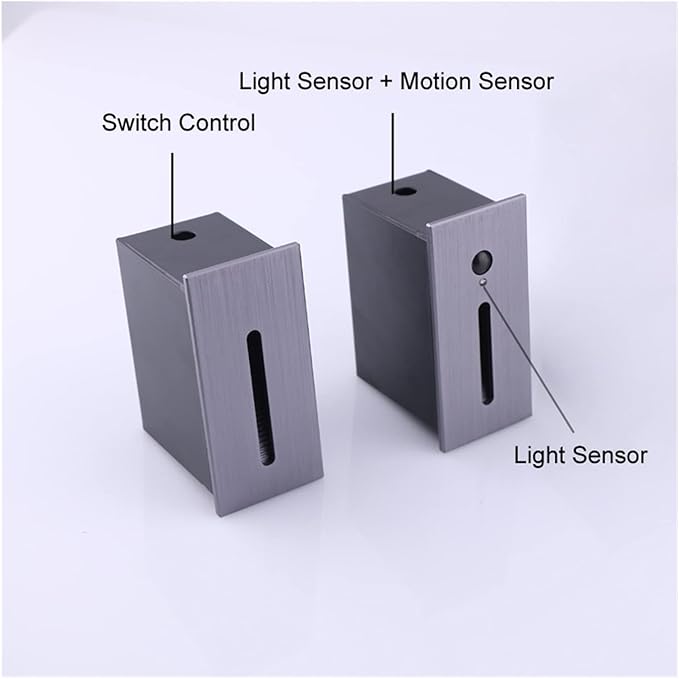 3W Light Control Motion Sensor LED Wall Lamp Stair Light Waterproof IP42 Corner Wall Lights Stairs Step Stairway Hallway Lamps(Warm,Silver with Sensor)