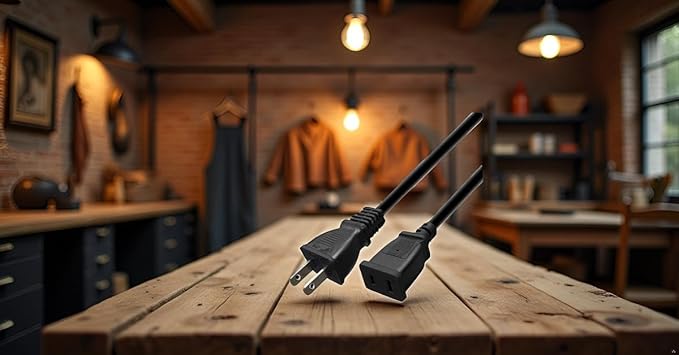 Toptekits (5ft/1.5m) USA Outlet Saver Power Extension Cord Cable 125V 15A 2-Prong 2 Outlets for NEMA 5-15P to NEMA 5-15R