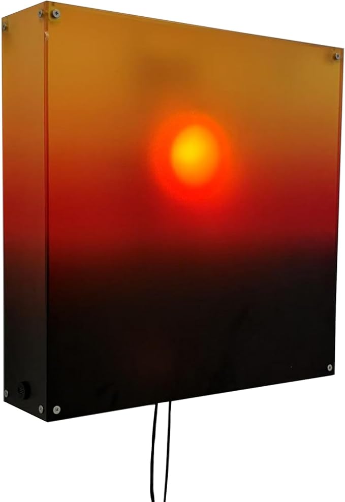 Mindfulness Wall Lamp Features Manual Sun Sunrises Sunset Hanging Light for Serenes Home Atmospheres Acrylic Wall Light
