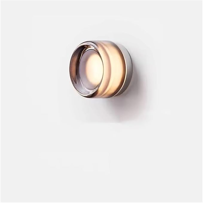 Modern LED Wall Lamp - Amber Jelly Decor Sconces for Living Room, Corridor, Study & Dining Room - Smokey Grey Fixture - Elegant Home Lighting Accent