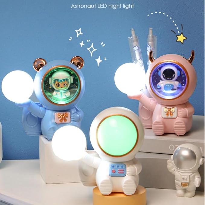 Cartoon Led Night Light for Kids with USB Rechargeable,Cute Birthday Gifts for Boys and Girls,Kawaii Room Decor Desk Accessories for Bedroom,Nursery Night Lamp for Baby (Pink)