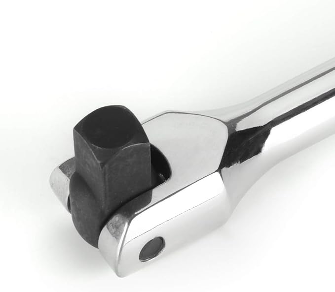 FLZOSPER 1/2-Inch Drive Premium Extension Breaker Bar | 25" Length | Heavy Duty CR-V Steel | 180° Rotating Flex Cr-Mo Head | Spring-Loaded Detent Ball Great for Automotives, Nuts and Bolts