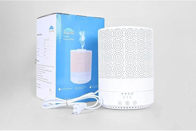 BlueHills Premium Large 2300 ML and 2500 ML XL Essential Oil Diffusers Humidifier Combo Set of 2 for Large Room Home with Décor LED Lights Great Gift – Value Pack of White